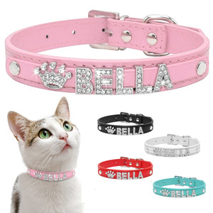 Adorable Personalized Rhinestone Cat Collar®