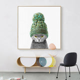 Cat Woolen Cap Canvas Wall Art®